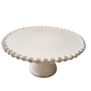 Southern Living Willow House Villa Stoneware 8" Pedestal Cake Stand Discontinued